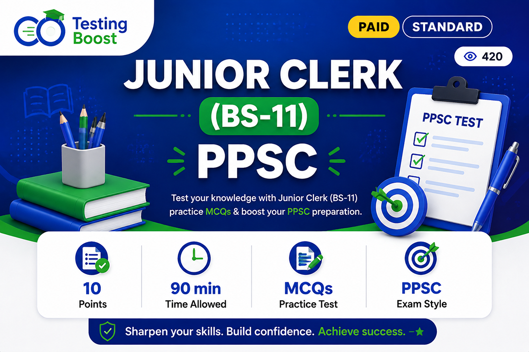 JUNIOR CLERK (BS-11) PPSC